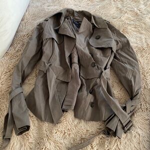 All saints cropped trench coat